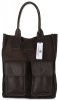 Kožené kabelka shopper bag Vittoria Gotti čokoládová V27A